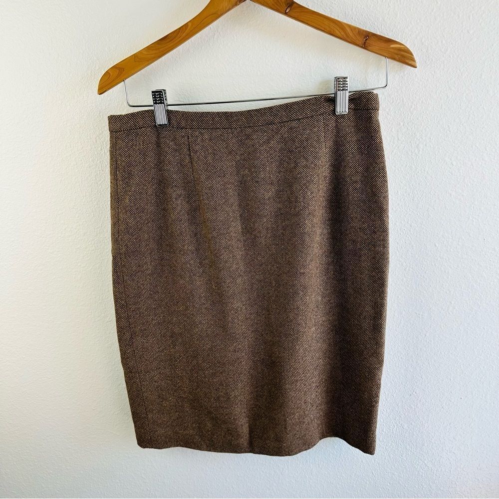 Michael Michael Kors Brown Wool Blend Lined Skirt Size 8‎